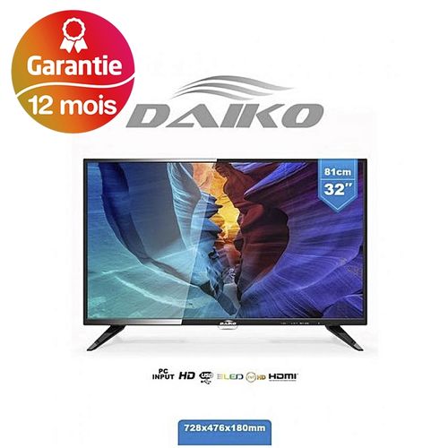 Daiko 32" - LED HD TV - TNT - LED32M5006DK - Noir
 Fiche Technique et Prix au Maroc