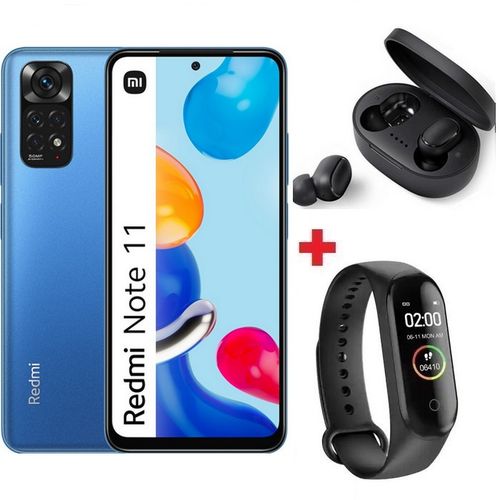 XIAOMI Redmi Note 11 6,5" (4Go, 128Go) - 50MP/8MP - Bleu - Band + Écouteur
 Fiche Technique et Prix au Maroc