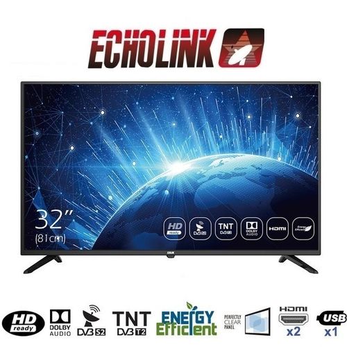 Echolink 32" TV LED - Récepteur satellite intégré & TNT- Noir - Garantie 1 an
 Fiche Technique et Prix au Maroc