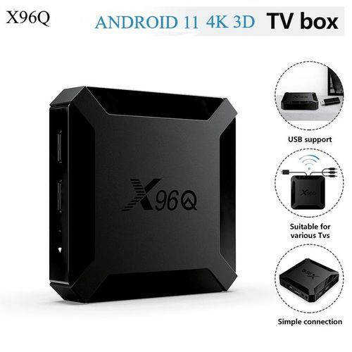 X96 ORIGINAL X96Q TV Box Android 11 4K 2RAM/16GBROM Wifi integre génération 2022
 Fiche Technique et Prix au Maroc