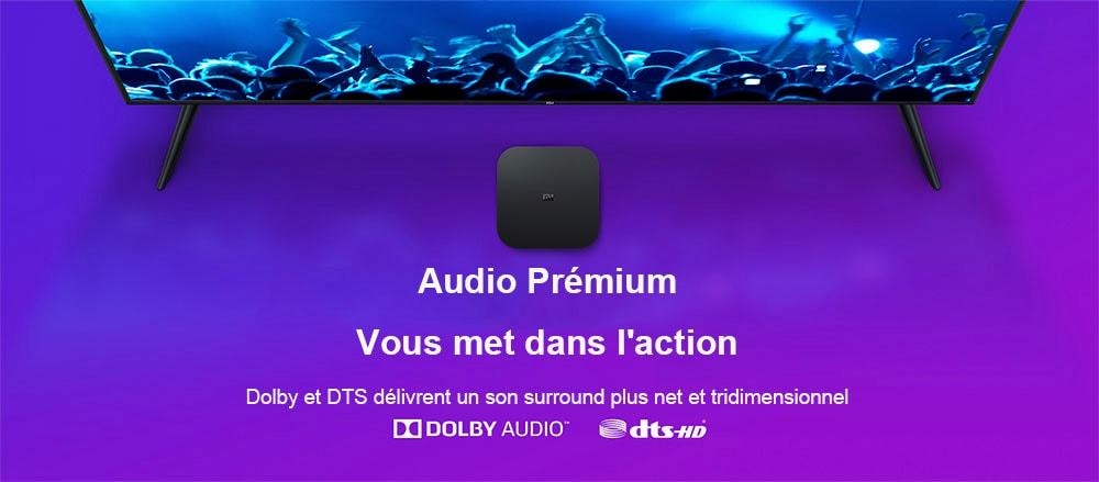 Xiaomi Mi Box S avec Assistant Google à Distance de Version Internationale Officielle- Noir Prise UK