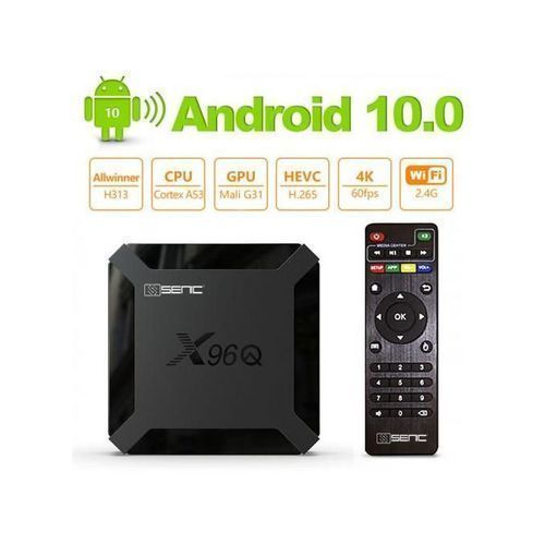 X96 TV Box mini X96Q Android 10 4K 2/16GB RAM/ ROM USB 3.0 Wifi 5.0G
 Fiche Technique et Prix au Maroc