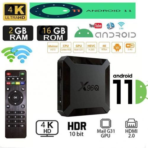 X96 TV Box mini X96Q Android 11 4K 2/16GB RAM/ ROM USB 3.0 Wifi 2.4
 Fiche Technique et Prix au Maroc