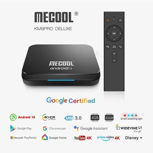 Mecool km9 pro android 10 TV Box 4K Google Certifié amlogic s905x2  2/16GB
 Fiche Technique et Prix au Maroc