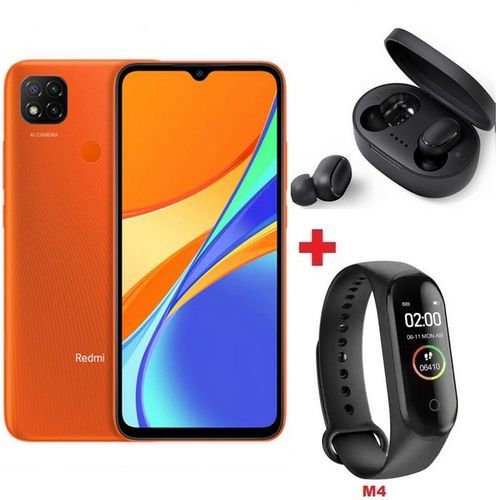 XIAOMI Redmi 9C 6.53" (4Go - 64Go) 13MP+2MP+2MP/5MP Android - Orange + Band + Écouteur
 Fiche Technique et Prix au Maroc