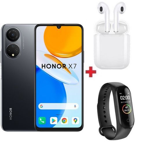 Honor X7 - 6,74'' - 4G - (4Go - 128 Go) - 48 MP - 5000 mAh - Noir + Band + Écouteur
 Fiche Technique et Prix au Maroc