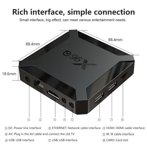 X96 Q Android TV Box mini 4K 2/16GB RAM/ ROM android 10 لتحويل تلفازك العادي الى سمارت
 Fiche Technique et Prix au Maroc