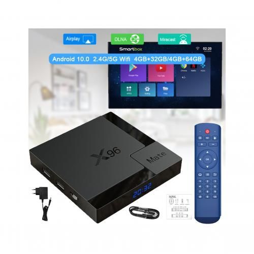X96 TV BOX MATE 6K 4GB RAM ET 64 GO DE STOCKAGE H616
 Fiche Technique et Prix au Maroc