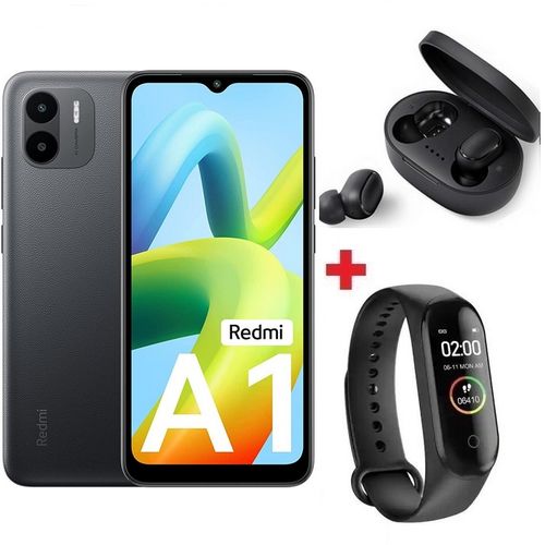 XIAOMI Redmi A1  6.52" - 2GB + 32GB - Dual Sim - 8 MPx – Noir + Band + Écouteur
 Fiche Technique et Prix au Maroc