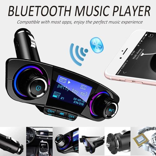 Earldom Transmetteur FM Bluetooth chargeur de voiture Bluetooth lecteur MP3  adaptateur radio sans fil 3.1A
 Fiche Technique et Prix au Maroc