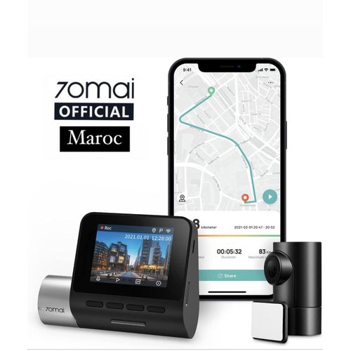 70mai Pro Plus+ A500S Dash cam, GPS intégré, suivi d'itinéraire, ADAS
 Fiche Technique et Prix au Maroc