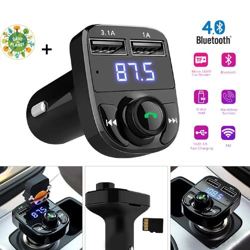Transmetteur FM Bluetooth Voiture,Bluetooth Lecteur MP3 Adaptateur Radio sans Fil,Chargeur Rapide Allume Cigare avec Dual USB Ports,Kit Main Libre Voiture sans Fil Support Carte TF/Clé USB avec sticker
 Fiche Technique et Prix au Maroc