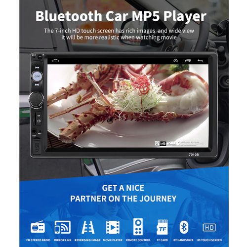 Radio Mp5 bluetooth avec écran 7pouces et caméra
 Fiche Technique et Prix au Maroc