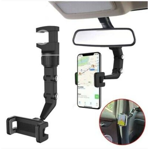 Support de téléphone voiture multifonctionnel  pour rétroviseur, rotatif à 360 degrés
 Fiche Technique et Prix au Maroc