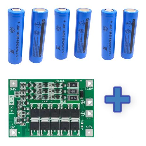 BMS 3S 40A Balancer 12.6V + 6  Lithium Battery 18650 3.7V
 Fiche Technique et Prix au Maroc