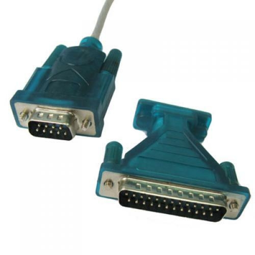USB 2.0 To Serial DB 9 Pin RS232 Cable+ 25 Parallel Adapter Connector Win 7