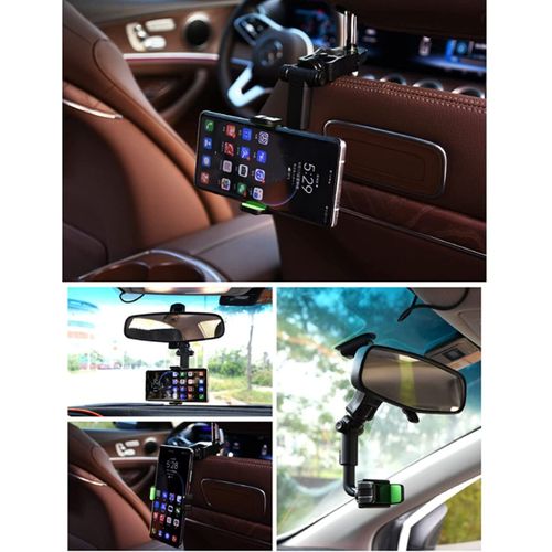 Support  multifonctionnel pour voiture, rotatif à 360 degrés, pour rétroviseur
 Fiche Technique et Prix au Maroc