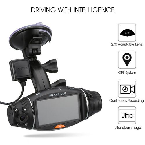 Dashcam CAMÉRA VOITURE HD DOUBLE OBJECTIF AVEC TRACKER GPS ET SUIVI DE VITESSE
 Fiche Technique et Prix au Maroc