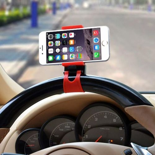 Support de téléphone portable Volant de Voiture, Extensible,Appel,GPS,Music
 Fiche Technique et Prix au Maroc
