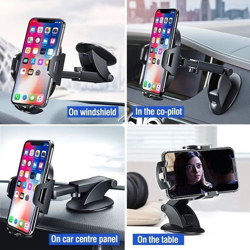 Support de téléphone portable à ventouse pour voiture 360°
 Fiche Technique et Prix au Maroc