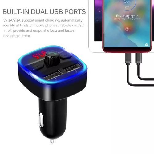 chargeur téléphone pour voiture, double USB, X8, Transmetteur Bluetooth FM
 Fiche Technique et Prix au Maroc