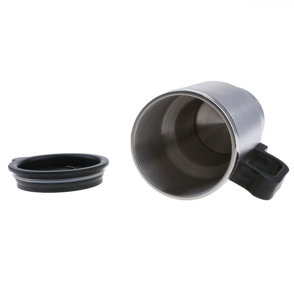 Car 12V Heating Cup 500ml Drinks Water Mug Cup Heated Bottle Car Insulation Cup for Car Travel Home