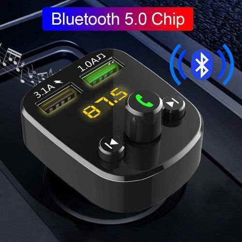 Bluetooth 5.0 FM Tran_s_mitter Bluetooth Car Kit Handsfree MP3 Player 3.1A Dual USB Charger U Disk Play Car Modulator
 Fiche Technique et Prix au Maroc