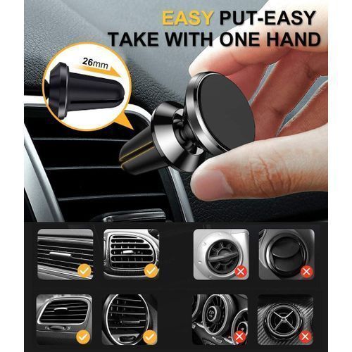 Support pour téléphone Noir dans clim bon Qualite
 Fiche Technique et Prix au Maroc