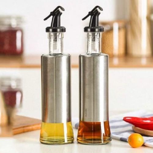 2 Bouteilles D'Huile anti-gouttes en Acier Inoxydable 300ml
 Fiche Technique et Prix au Maroc