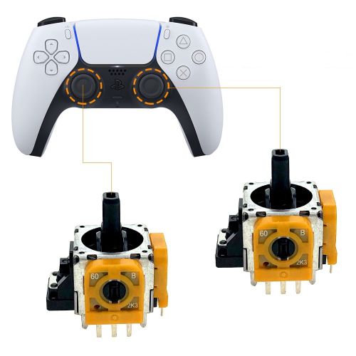 2 x Analogique Capteur Thumb Sticks Joystick Module Remplacement pour PS5 manette
 Fiche Technique et Prix au Maroc