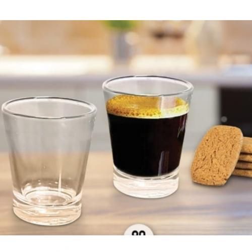 3 Tasse à expresso, verre transparent 9 cl
 Fiche Technique et Prix au Maroc
