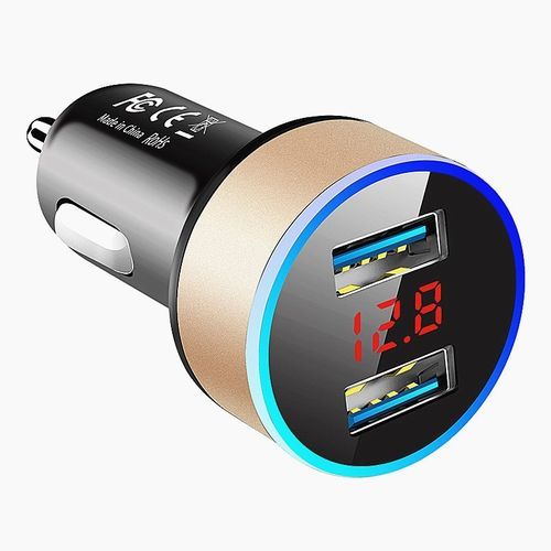 Adapteur chargeur de voiture USB Afficheur 5V 3.1A rapide Chargeur Allume-Cigare
 Fiche Technique et Prix au Maroc