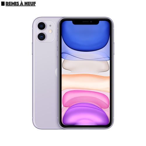 Apple iPhone 11 normal - 64GB + 4GB - Mauve 6,1" (Purple) - Remis à neuf
 Fiche Technique et Prix au Maroc