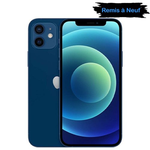 Apple iPhone 12 64GB 6,1" Couleur Bleu Blue 5G  "Remis àNeuf"
 Fiche Technique et Prix au Maroc