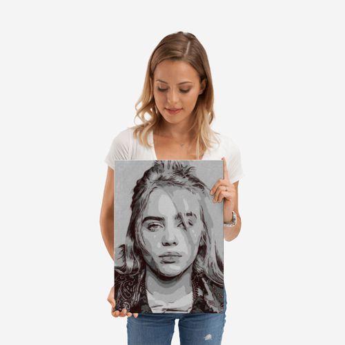 Billie Eilish B&W Poster décoration chambre ou salon moderne
 Fiche Technique et Prix au Maroc