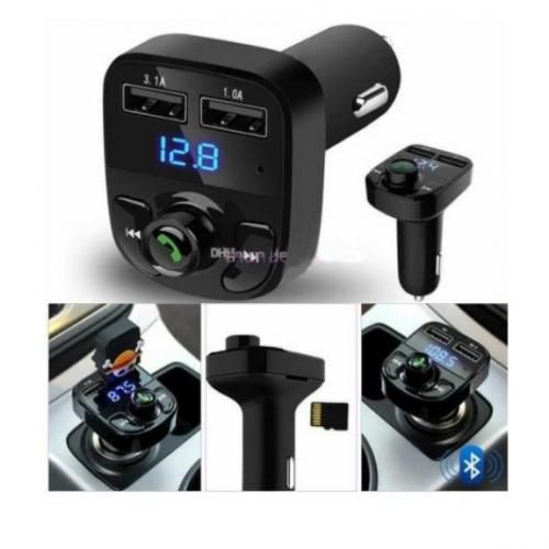 Bluetooth Voiture Transmetteur radio FM sans Fil avec charge rapide 2 USB-noir-
 Fiche Technique et Prix au Maroc