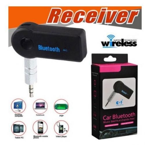 Bluetooth recepteur de musique universel mains libres voiture Bluetooth sans fil AUX Audio avec micro-black
 Fiche Technique et Prix au Maroc