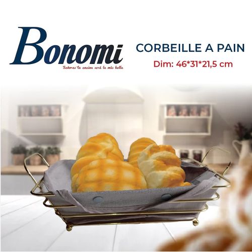 Bonomi Corbeille à pain Gris/Doré
 Fiche Technique et Prix au Maroc