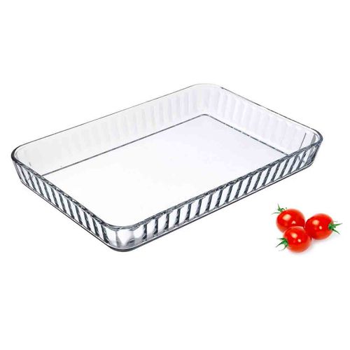 Borcam Plat à four rectangulaire en verre 40cm x 27cm x 5 cm
 Fiche Technique et Prix au Maroc