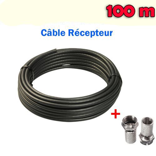 Câble signal parabole - récepteur - 100m - Noir
 Fiche Technique et Prix au Maroc