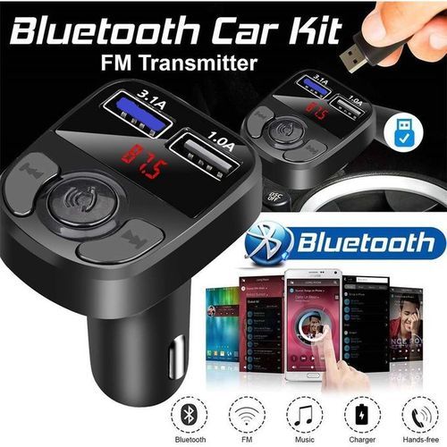 Chargeur adaptateur radio sans fil Bluetooth pour voiture transmetteur FM
 Fiche Technique et Prix au Maroc