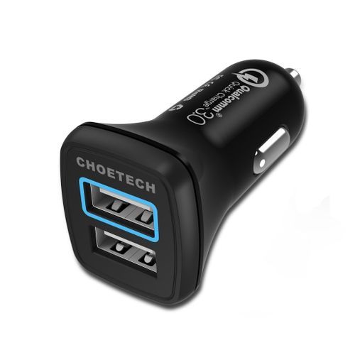 Choetech Chargeur de Voiture Allume Cigare 2 USB Ports 30W Quick Charge 3.0 QC pour iPad iPhone 6 7 8 X XS Samsung S7 S8 S9 ...
 Fiche Technique et Prix au Maroc