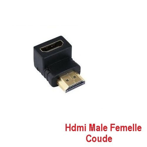 Connecteur Adaptateur Hdmi Male vers Hdmi Femelle Coude sans emballage Coudé 90°
 Fiche Technique et Prix au Maroc