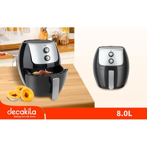 DECAKILA Friteuse à air chaud sans huile 1800W 8L
 Fiche Technique et Prix au Maroc