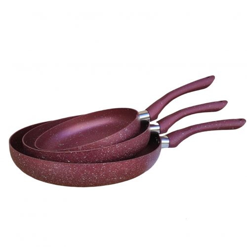 Delmonti Pack 3 Poêle En Granit anti adhésive 20cm,24cm,28cm marron Article 202428
 Fiche Technique et Prix au Maroc