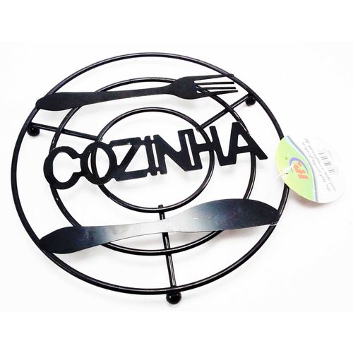 Dessous de plat rond en Métal  22 cm// Sous plat avec impression ''COZINHA''
 Fiche Technique et Prix au Maroc