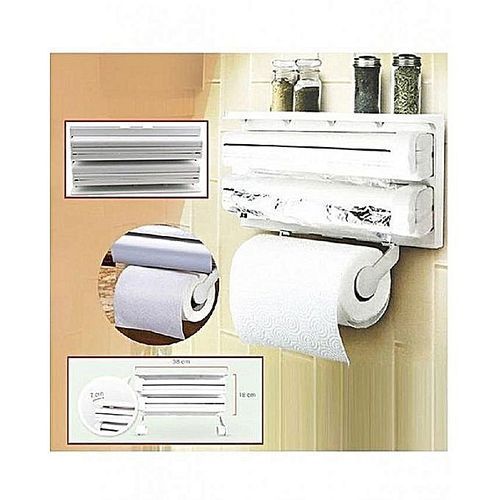 Distributeur de papier cuisine triple, blanc
 Fiche Technique et Prix au Maroc