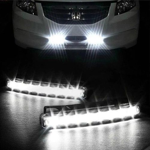 Feu de jour à 8 LED DRL pour voiture, phare anti-brouillard,12V
 Fiche Technique et Prix au Maroc