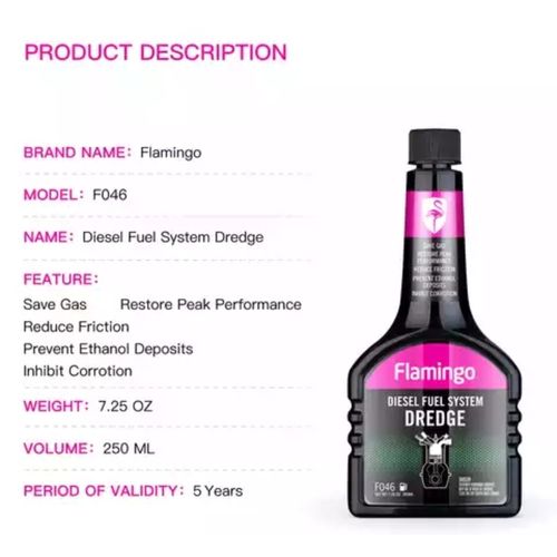 Flamngo Nettoyeur d'injecteur Diesel, 250ml, 7.25OZ
 Fiche Technique et Prix au Maroc