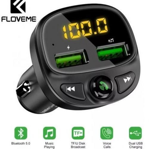Floveme Chargeur de voiture double USB pour , bluetooth, transmetteur FM , lecteur MP3
 Fiche Technique et Prix au Maroc